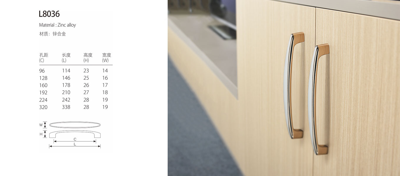 classical furniture handle l8036